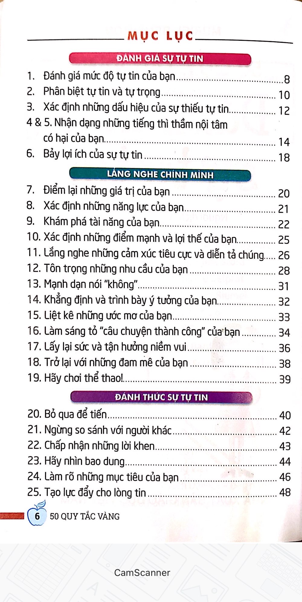 50 Quy tắc vàng - Đánh thức sự tự tin