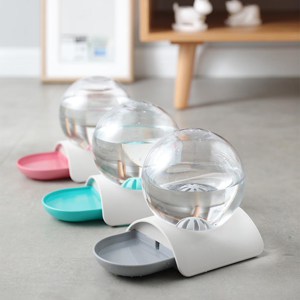 Automatic Pets Water Dispenser Cat Feeding Bowl Feeder Pink
