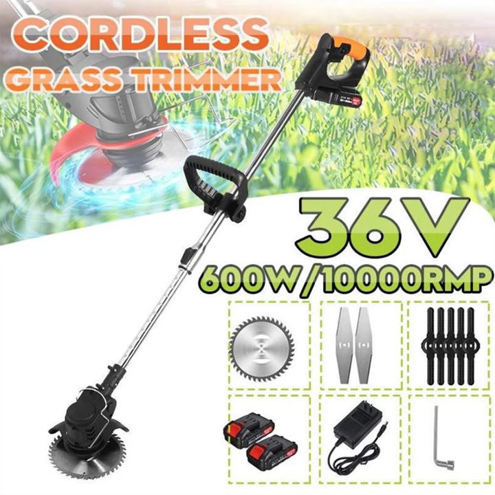 Máy cắt cỏ, tỉa cành cầm tay 2 PIN 15000mah, động cơ mạnh 1800w