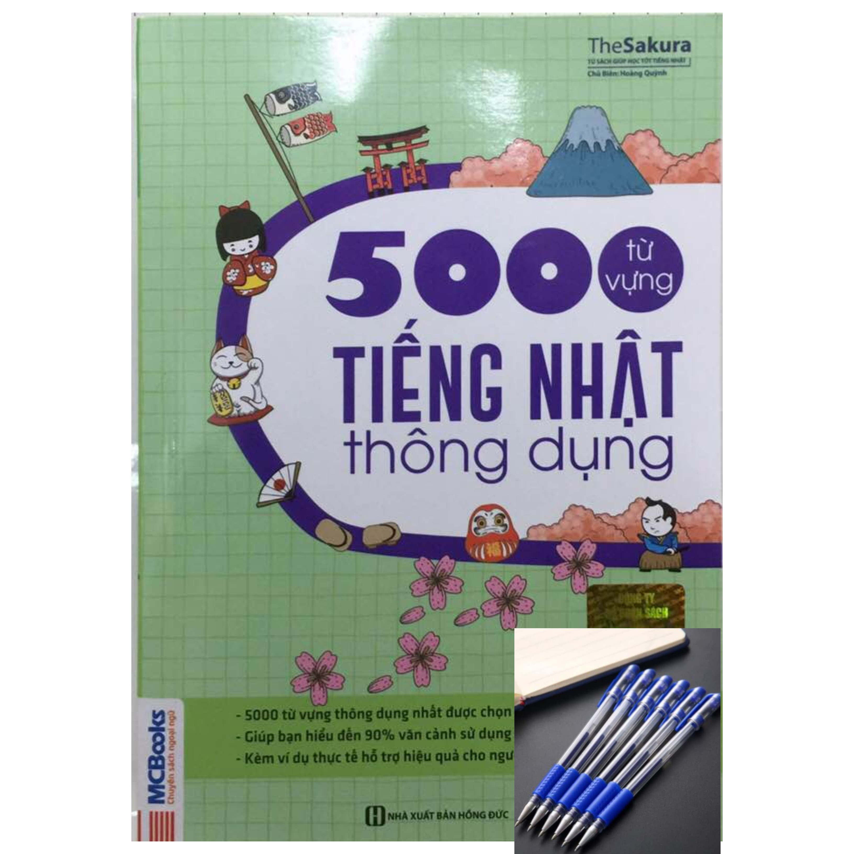 5000 từ vựng tiếng nhật thông dụng tặng bút bi nước