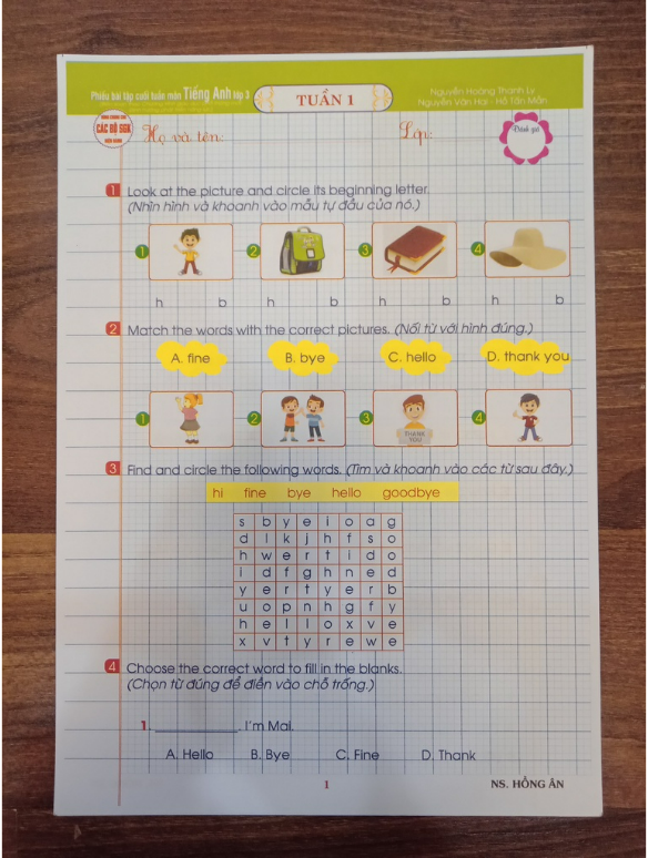 Sách - Phiếu bài tập cuối tuần môn tiếng anh 3