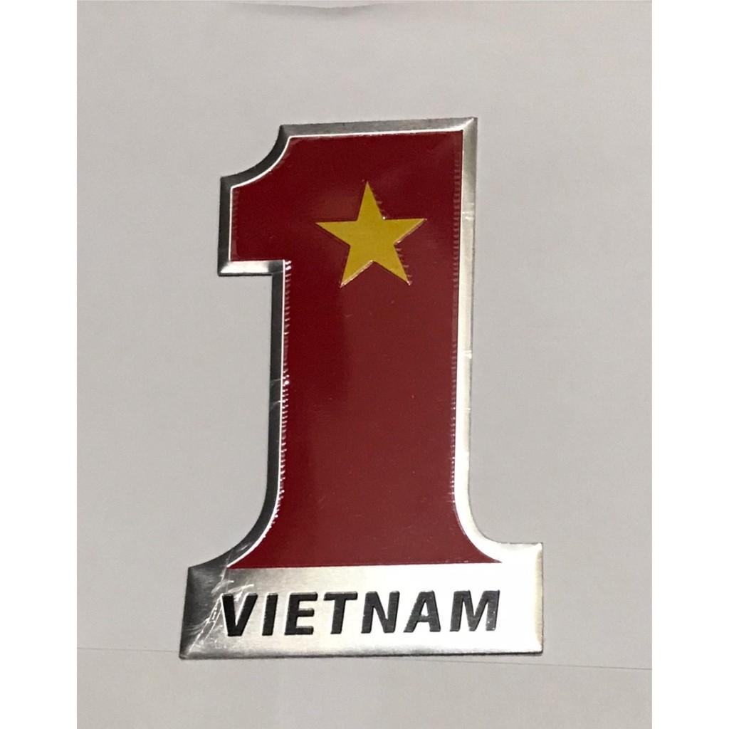 Bộ 4 Logo Biểu Tượng Cờ Việt Nam Hợp Kim Không Gỉ Trang Trí Ô Tô Xe Hơi xe máy
