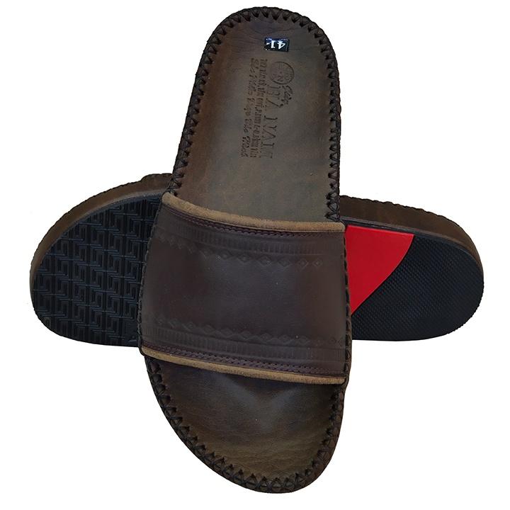 Dép Nam Quai Ngang HÀ NAM Da Bò Thật Cao Cấp DNA2074c