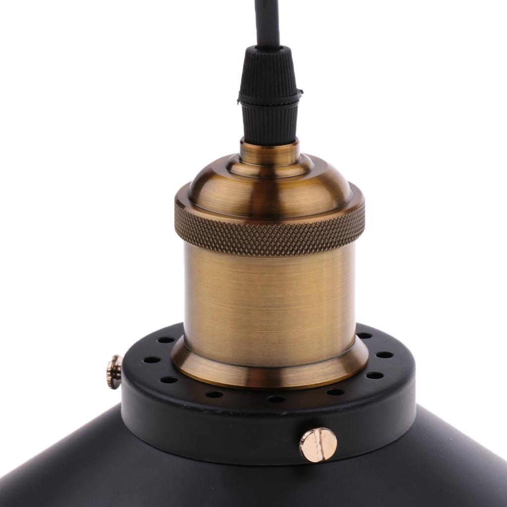 Industrial Black Metal Lampshade Vintage Retro Ceiling Chandelier Pendant Light, for Modern Loft Bar Cafe Living Room, E27