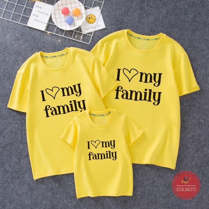 Áo gia đình MY FAMILY - màu vàng đậm (GD992VD