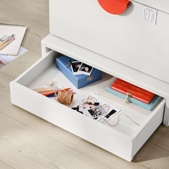 ZANOTTA, Tủ đựng đồ 4 ngăn kéo có tay nắm, Phong cách Bắc Âu, 60x63x76cm