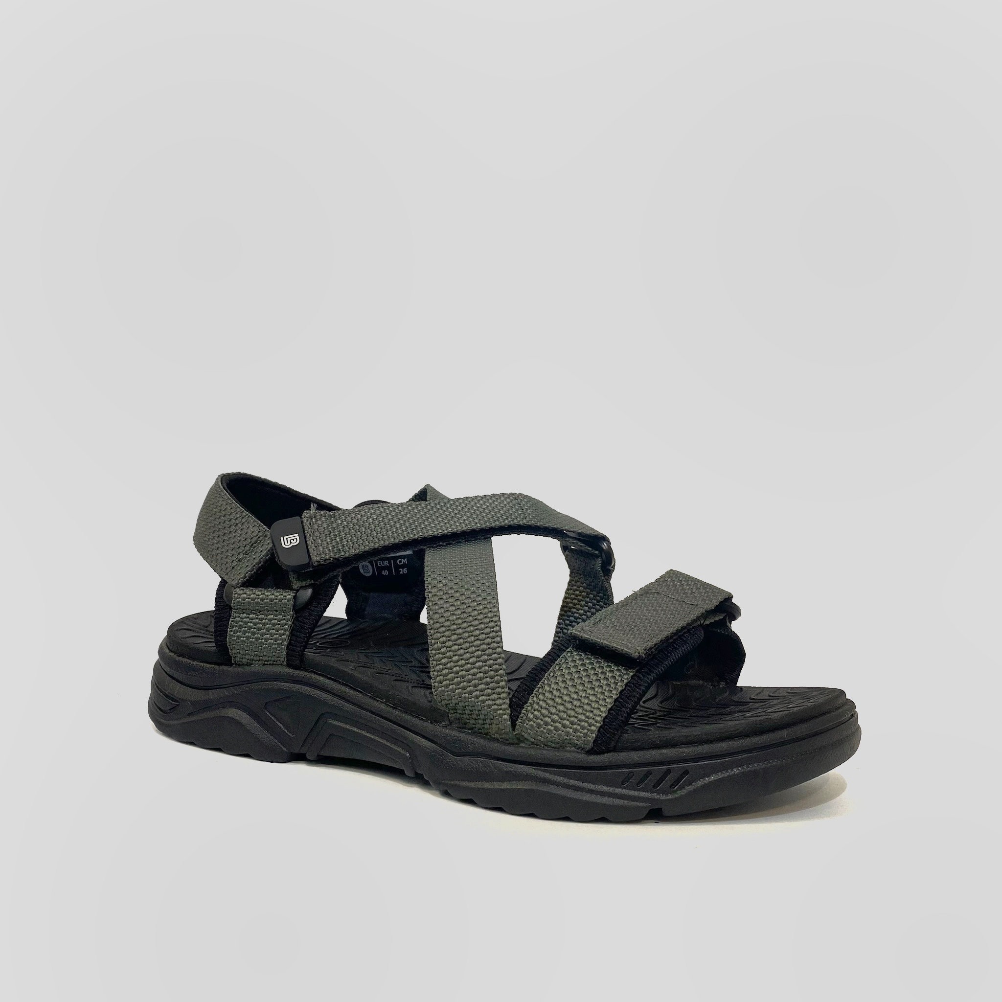 Giày Sandal Nam The Bily Quai Chéo Đôi - Màu Xám BL02X