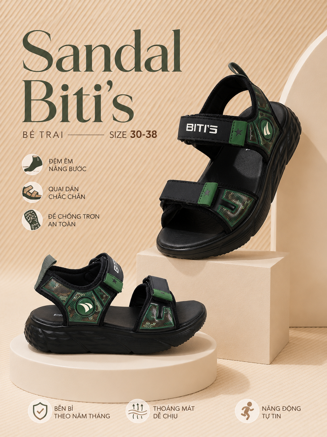 Sandal Biti's bé trai (30-38)