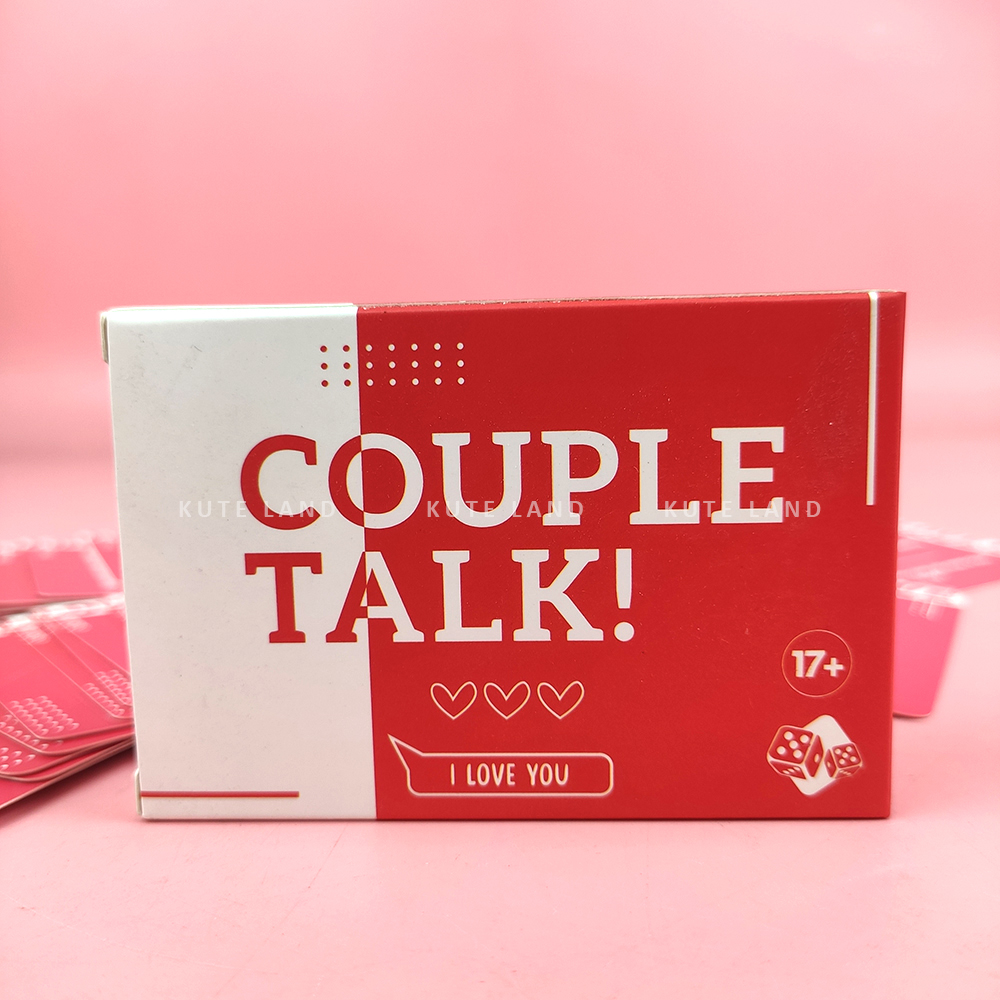 Bộ bài Couple Talk Drinking Game song ngữ dành cho cặp đôi 55 lá bài thấu hiểu trò chuyện