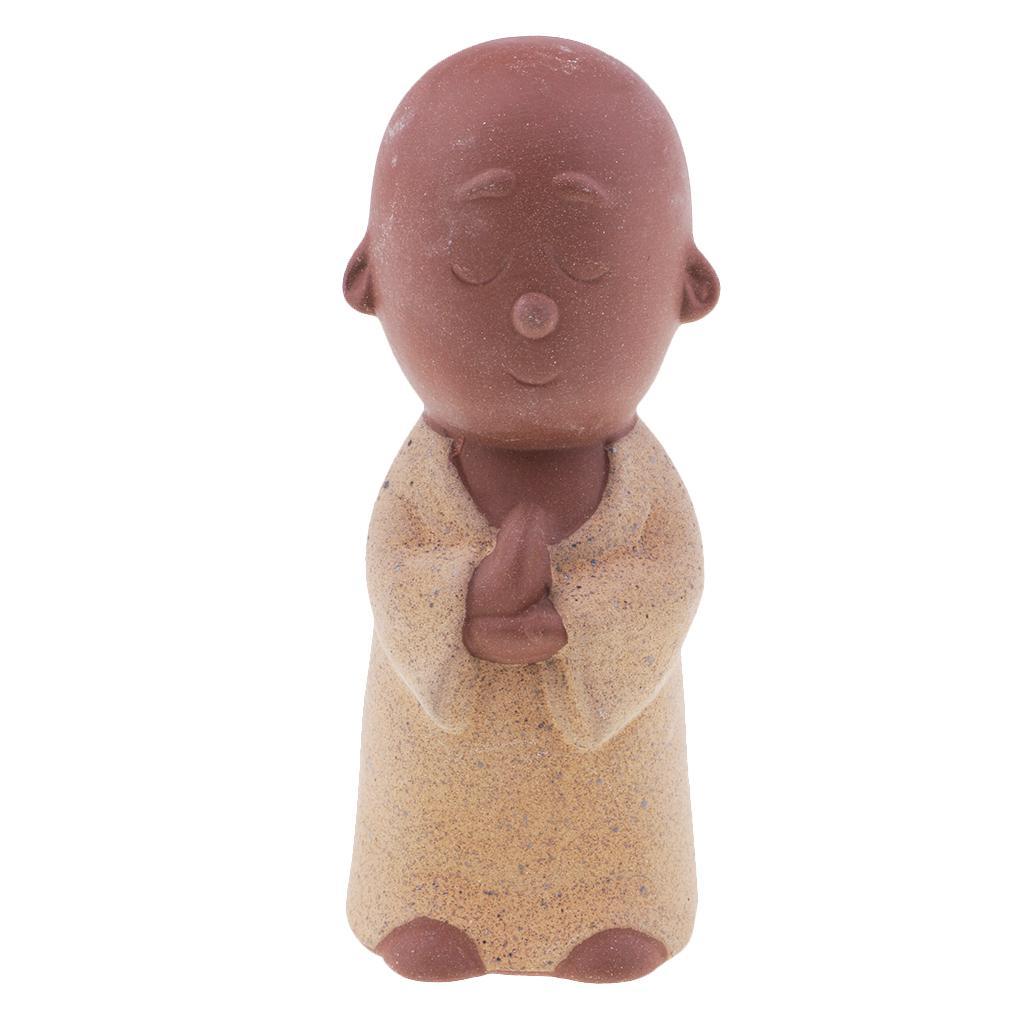 Ceramic Tea Pet Desktop Decoration Lovely Buddha Little Monk Sand Tea Pet