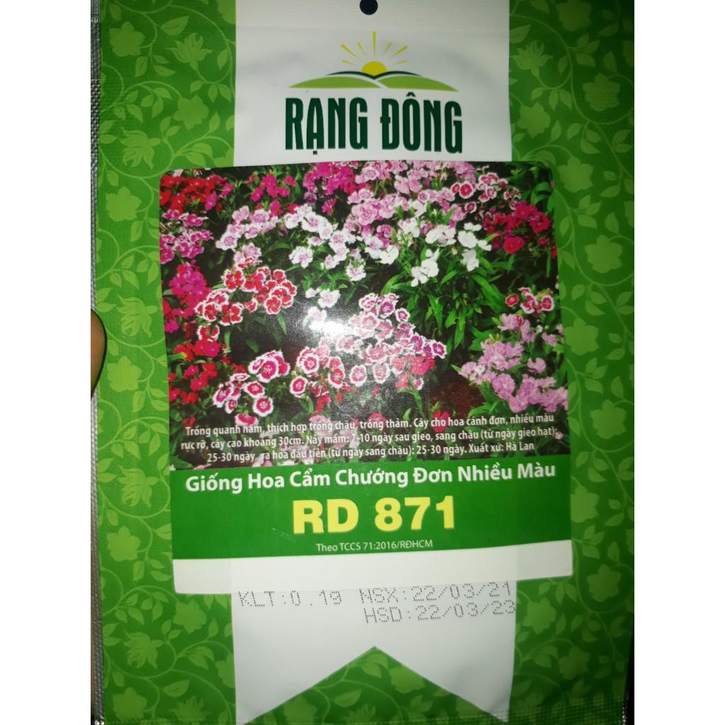 Hoa cẩm chướng đơn nhiều màu Rado, đóng gói 0.1gr