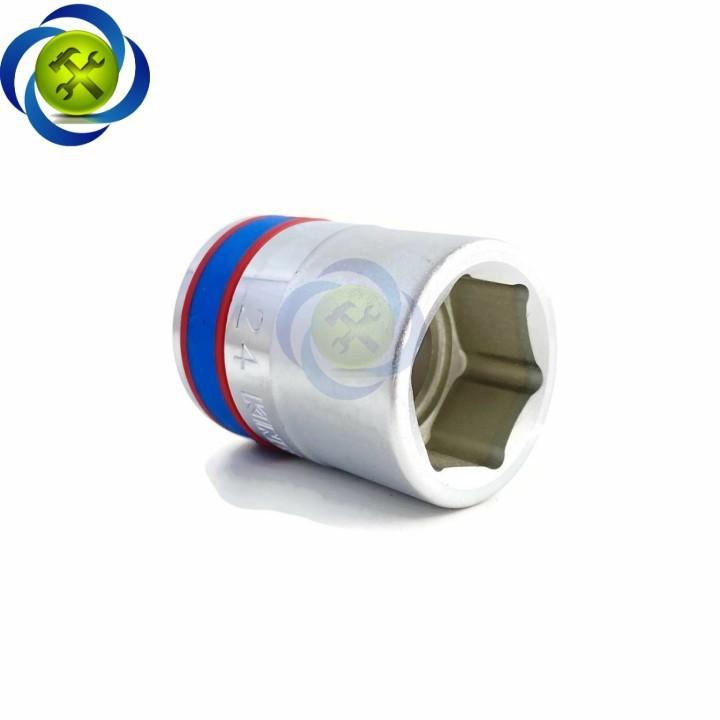 Tuýp 24mm loại 3/4 Kingtony 633524M loại ngắn 6 cạnh màu trắng
