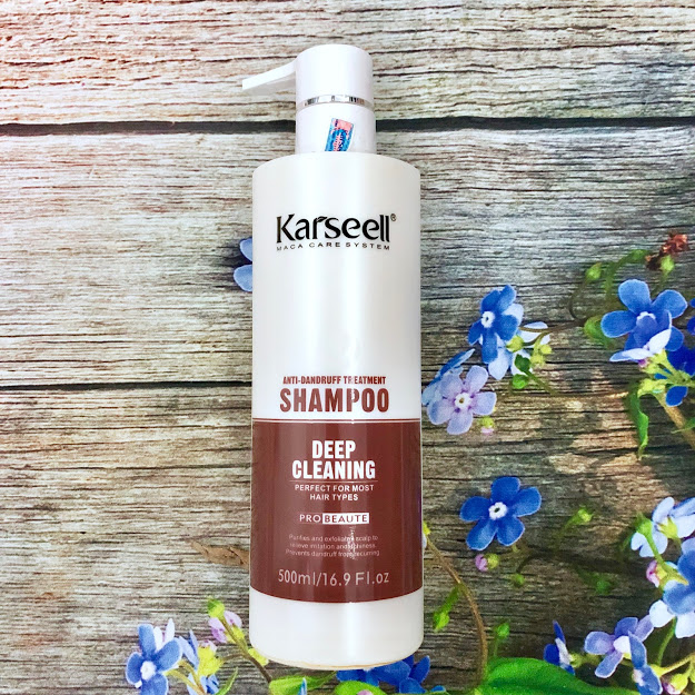 [+Tặng mũ trùm] Dầu gội Karseell Maca Deep Cleaning Anti-Dandruff Shampoo ngăn ngừa gàu ngứa 500ml