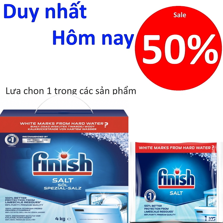 Muối Rửa Chén Finish 4.0Kg - Muối Finish 4Kg
