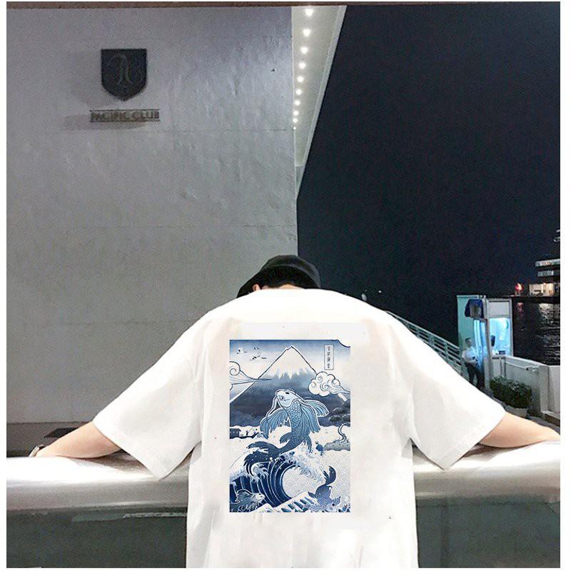 Áo thun tay lỡ nam họa tiết phong cảnh form rộng vải dày mịn 2020T2617