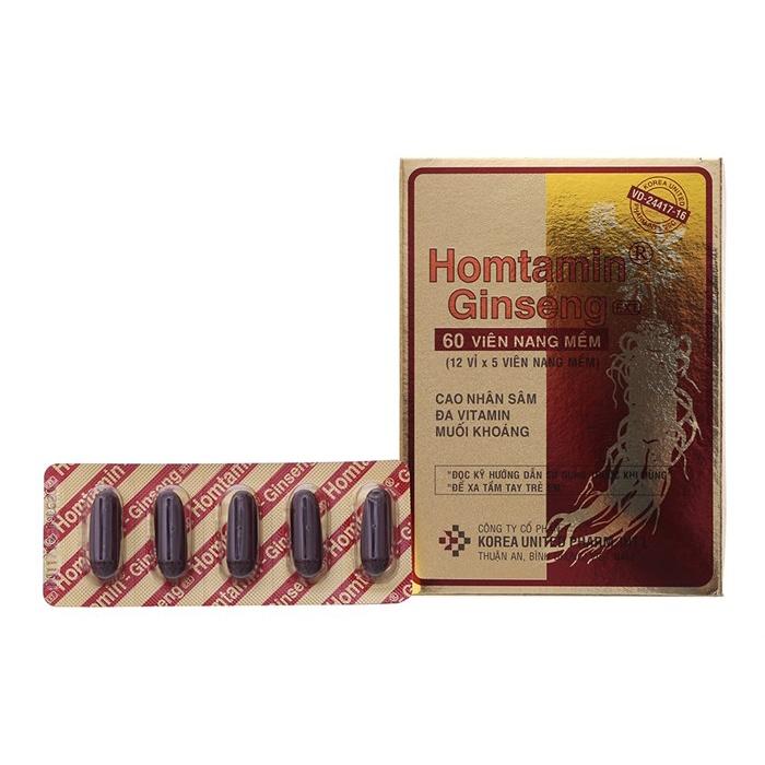 HOMTAMIN GINSENG GOLD (Hộp 12 vỉ x 5 viên)