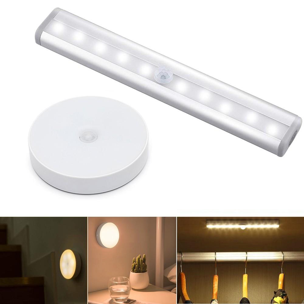 Đèn LED 10 bóng cảm biến chuyển động không dây tiện dụng cho hành lang / cầu thang