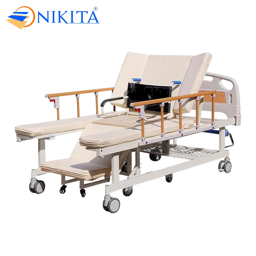 Giường bệnh Y tế tích hợp xe lăn, kèm các chức năng chăm sóc người bệnh - NIKITA DCN 09