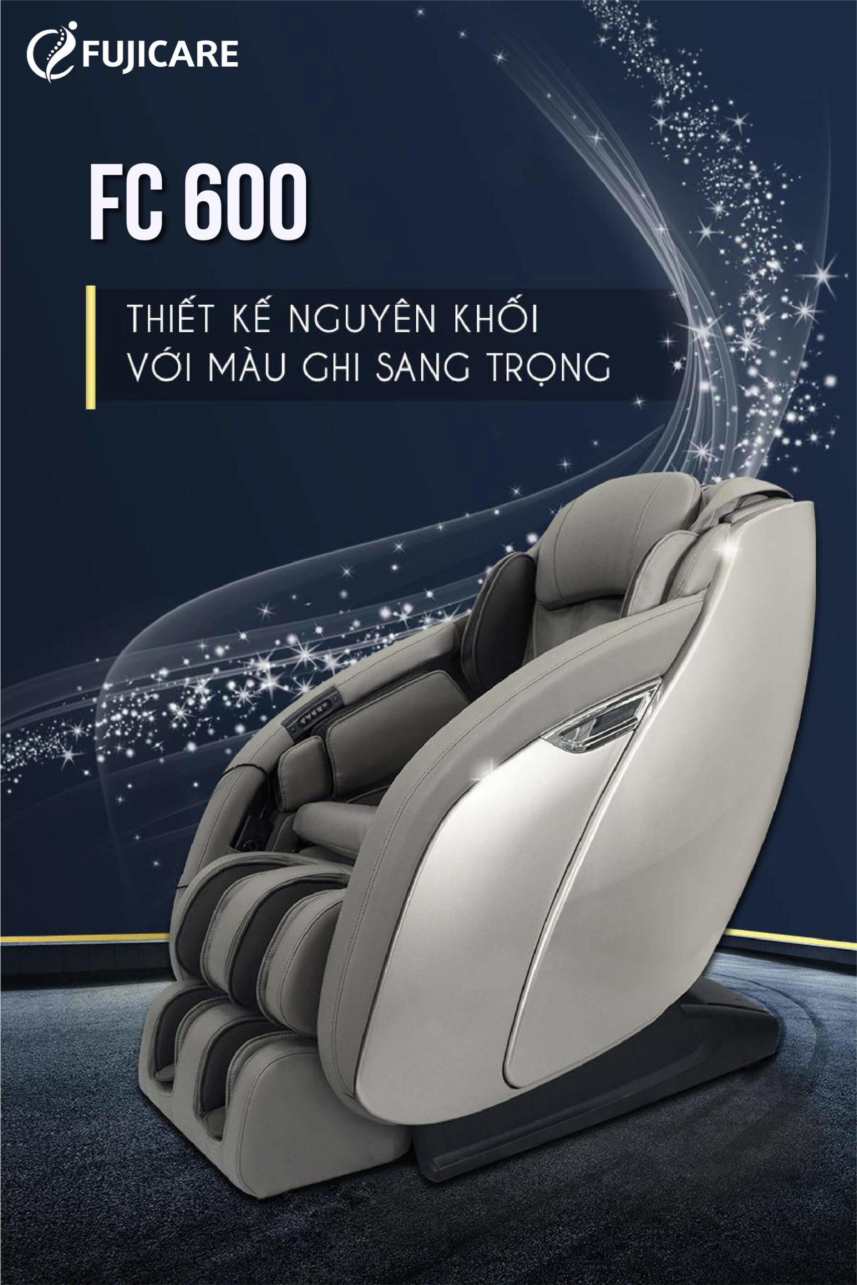 Ghế Massage toàn thân Fujicare FC-S600 chiếc ghế tiên phong áp dụng công nghệ bi lăn 4D MAX trong lĩnh vực mát xa