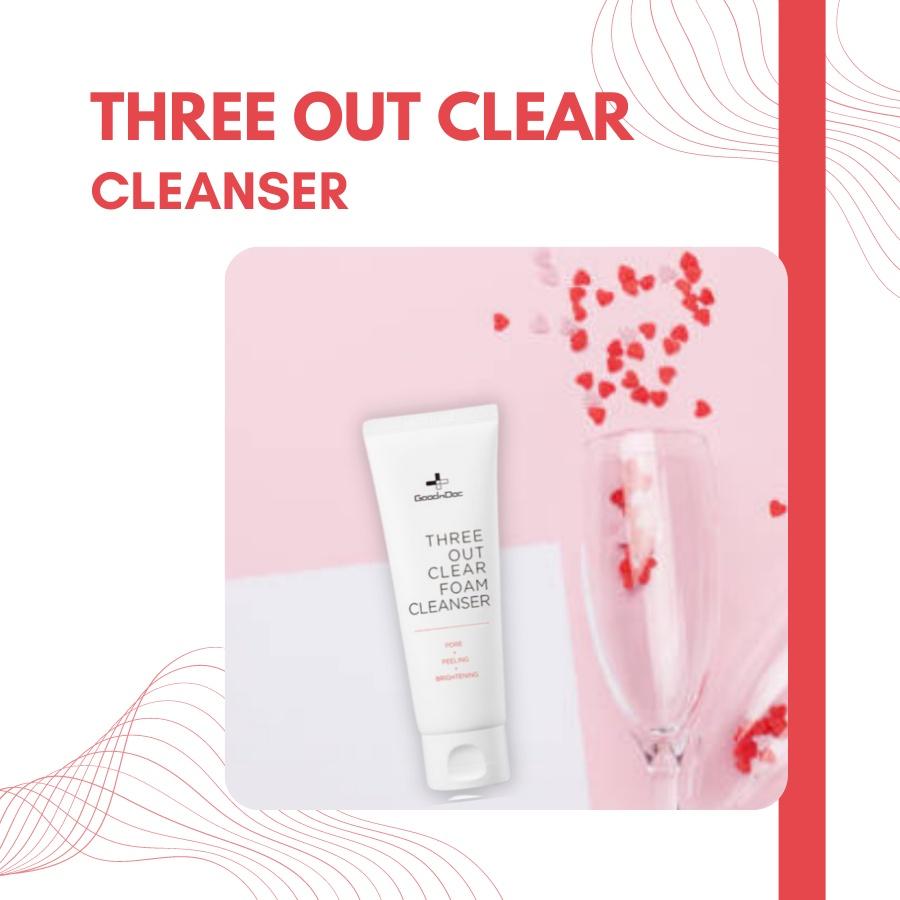 Sữa Rửa Mặt GoodnDoc Three Out Clear Foam Cleanser 125ml
