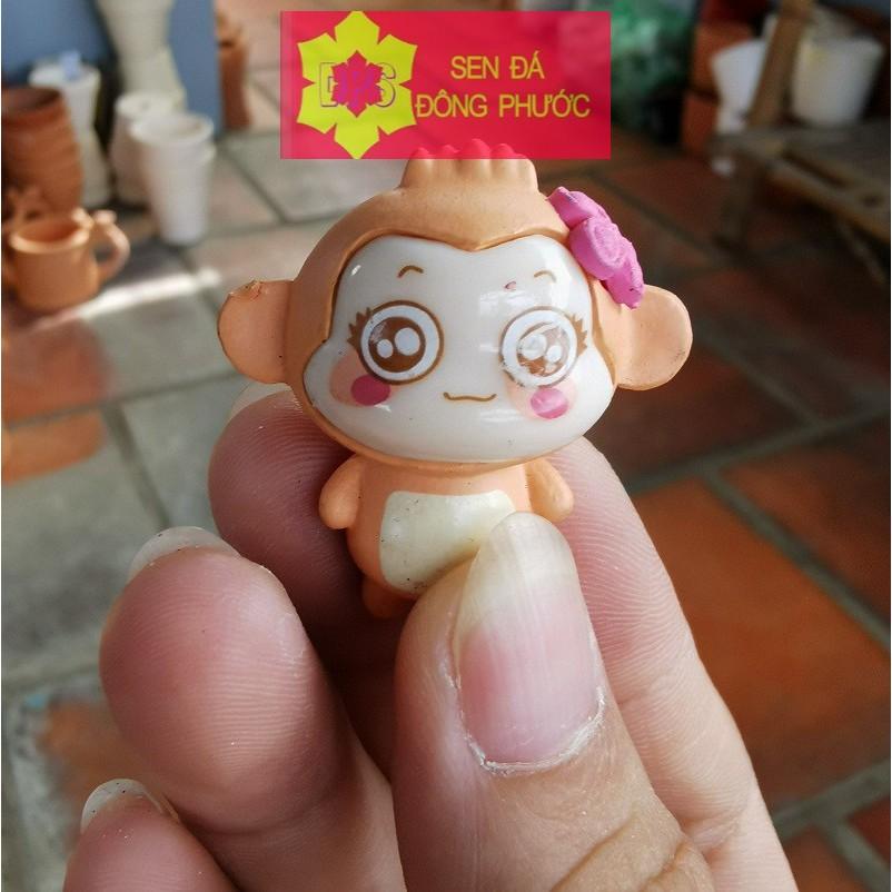 (HOT) Khỉ con Monkey gạch má các màu - Phụ kiện tiểu cảnh trồng sen đá, xương rồng, cây phong thuỷ