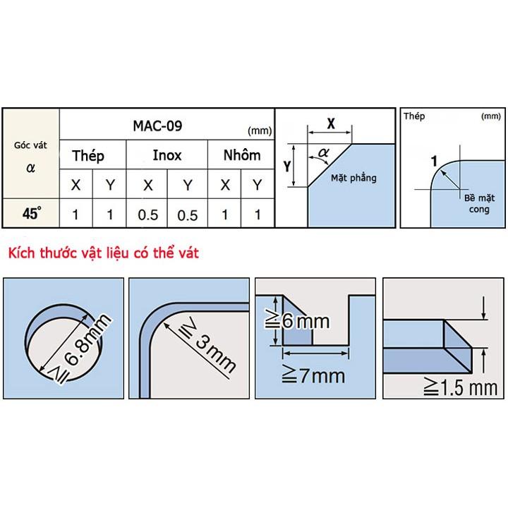 Máy vát mép cầm tay bằng khí nén MAC-09