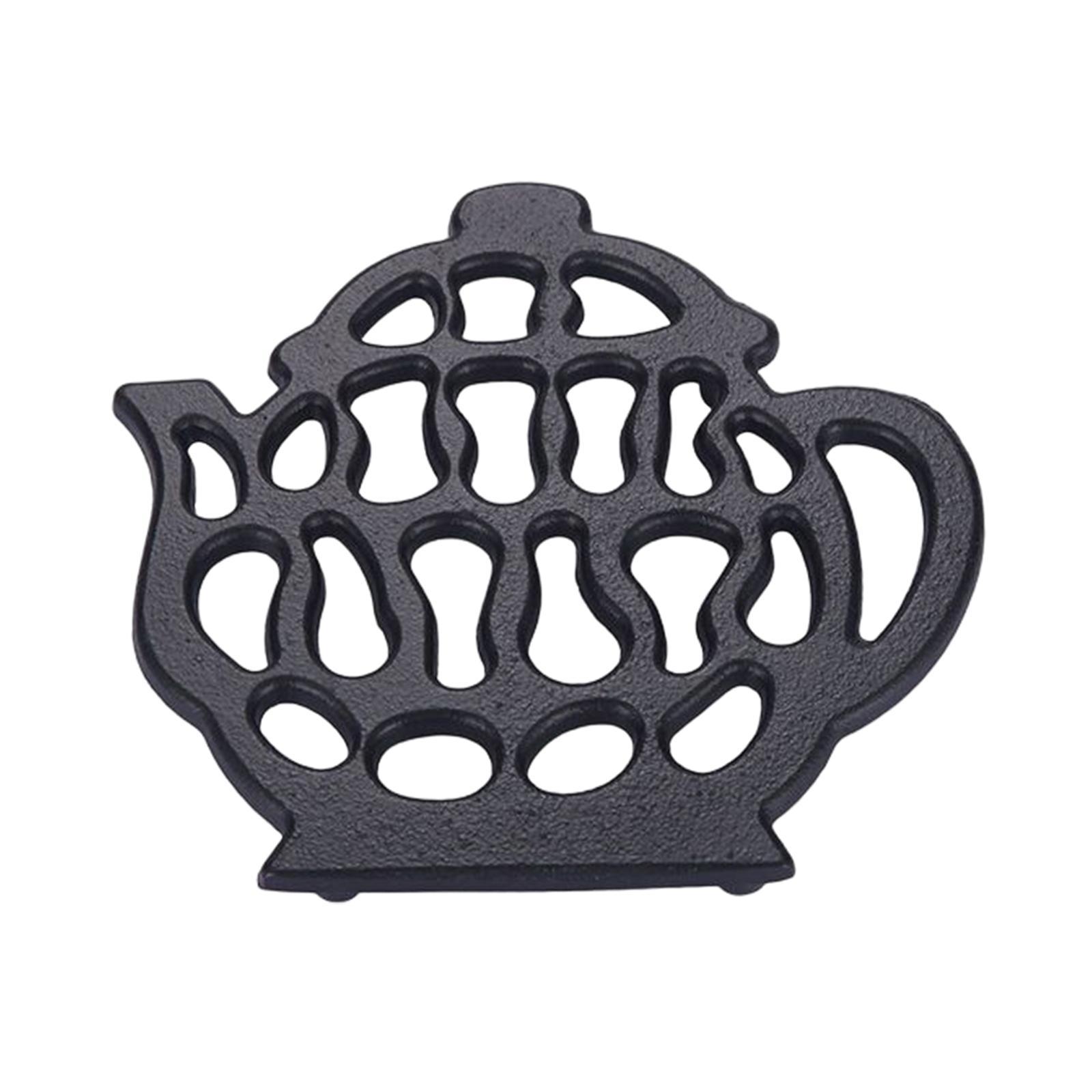 Teapot Cast Iron Trivets Exquisite Insulation Pad Table Decor for Wedding