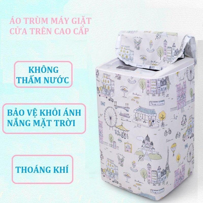 Hình ảnh Áo trùm máy giặt cửa trên ,vải dù siêu bền, thoáng khí ,chống nước ,chống bụi tố,t cho máy từ 9- 10 kg