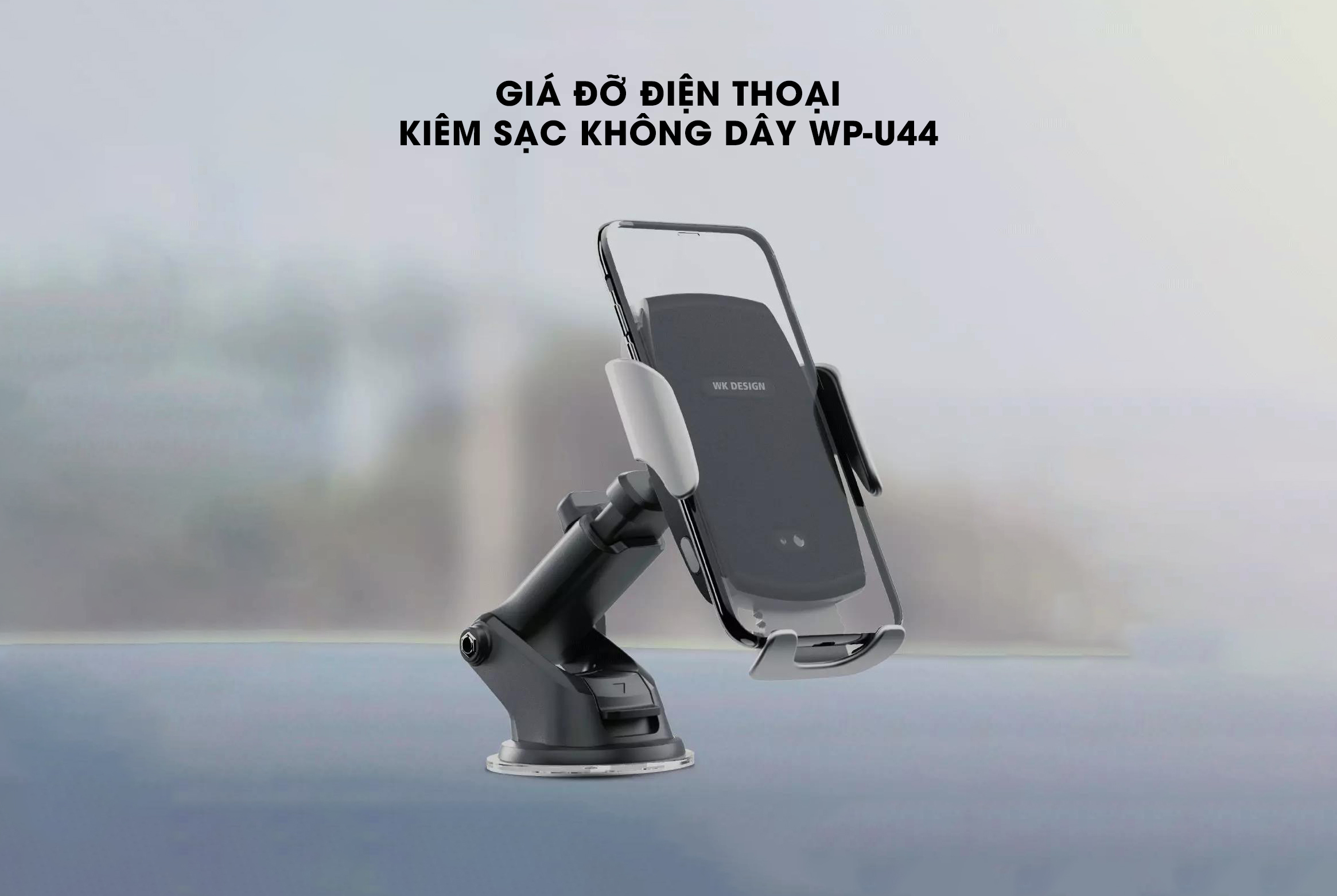 Giá đỡ điện thoại kiêm sạc không dây Remax WK WP-U44  - Hàng chính hãng