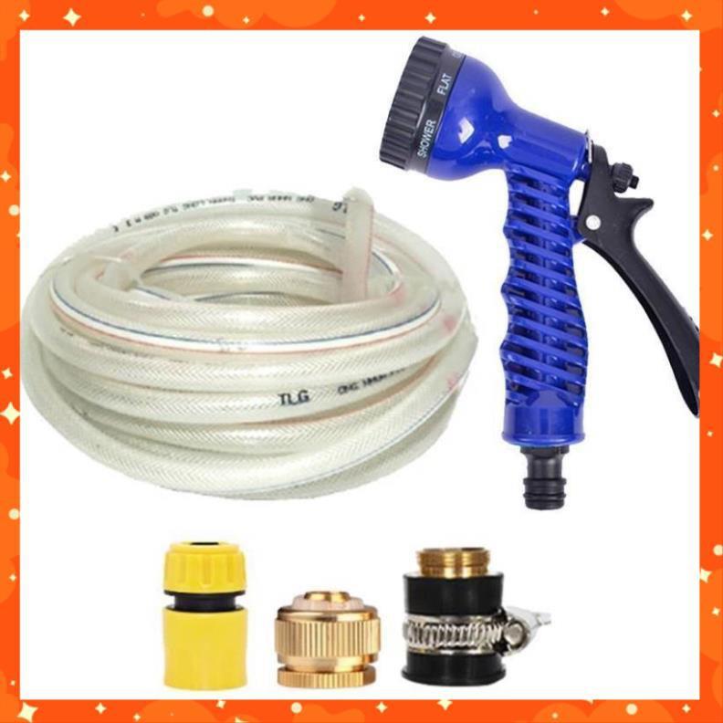 Bộ dây và vòi xịt tăng áp lực nước,rửa xe, tưới cây 15m  206843