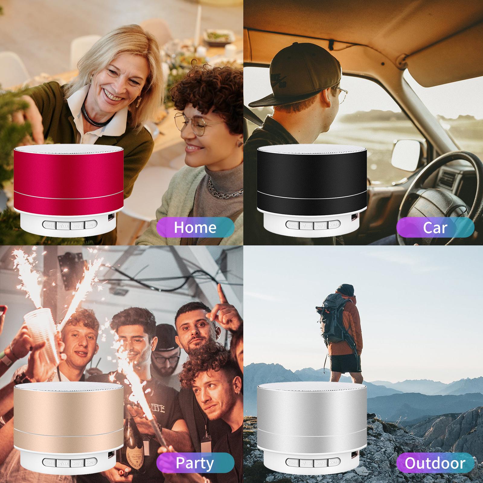 Loa Mini Bt Có Đèn 7 Màu Không Dây Nhỏ Có Thể Sạc Lại Usb Di Động Cho Văn Phòng Du Lịch Ngoài Trời