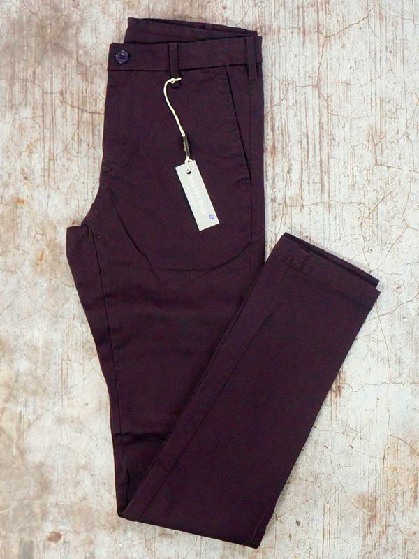 Quần Kaki Nam STRETCH SKINNY CHINO PANTS RED WINE - SIZE 28-29-30-31-32