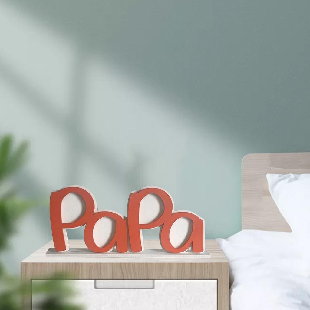 Wood Picture Frames Dad/Papa Letters Photo Clip Picture Holder Desktop Ornament Father's Day Birthday Gifts