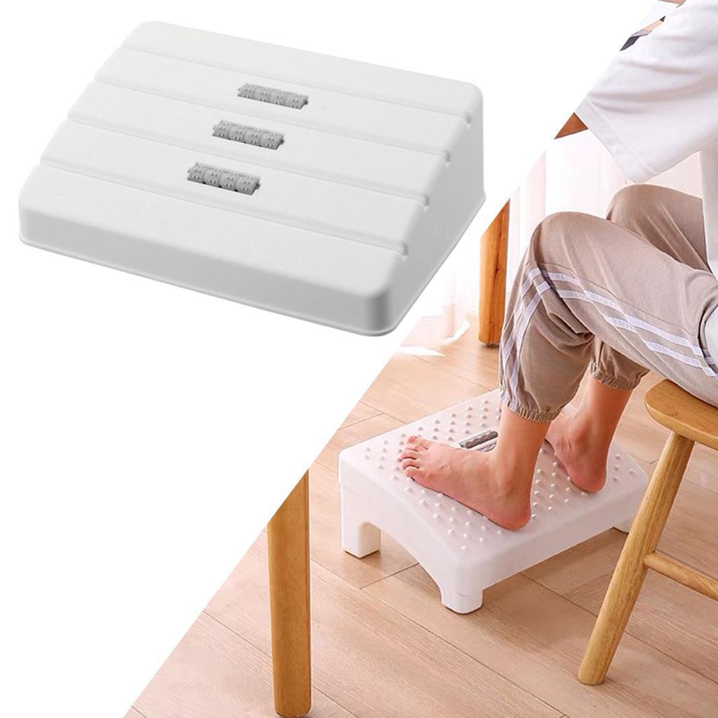 2Pcs Footrest Under Desk Foot Pedal Foot Rest Massage Roller Home Travel