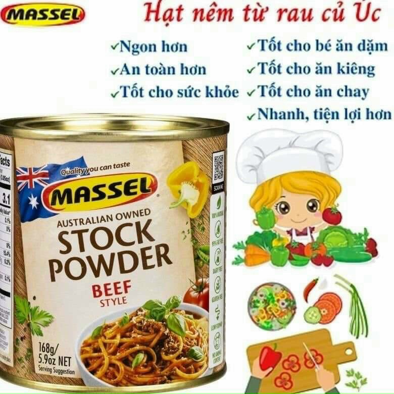 Hạt nêm Massel Vị Bò của Úc cho bé 168g