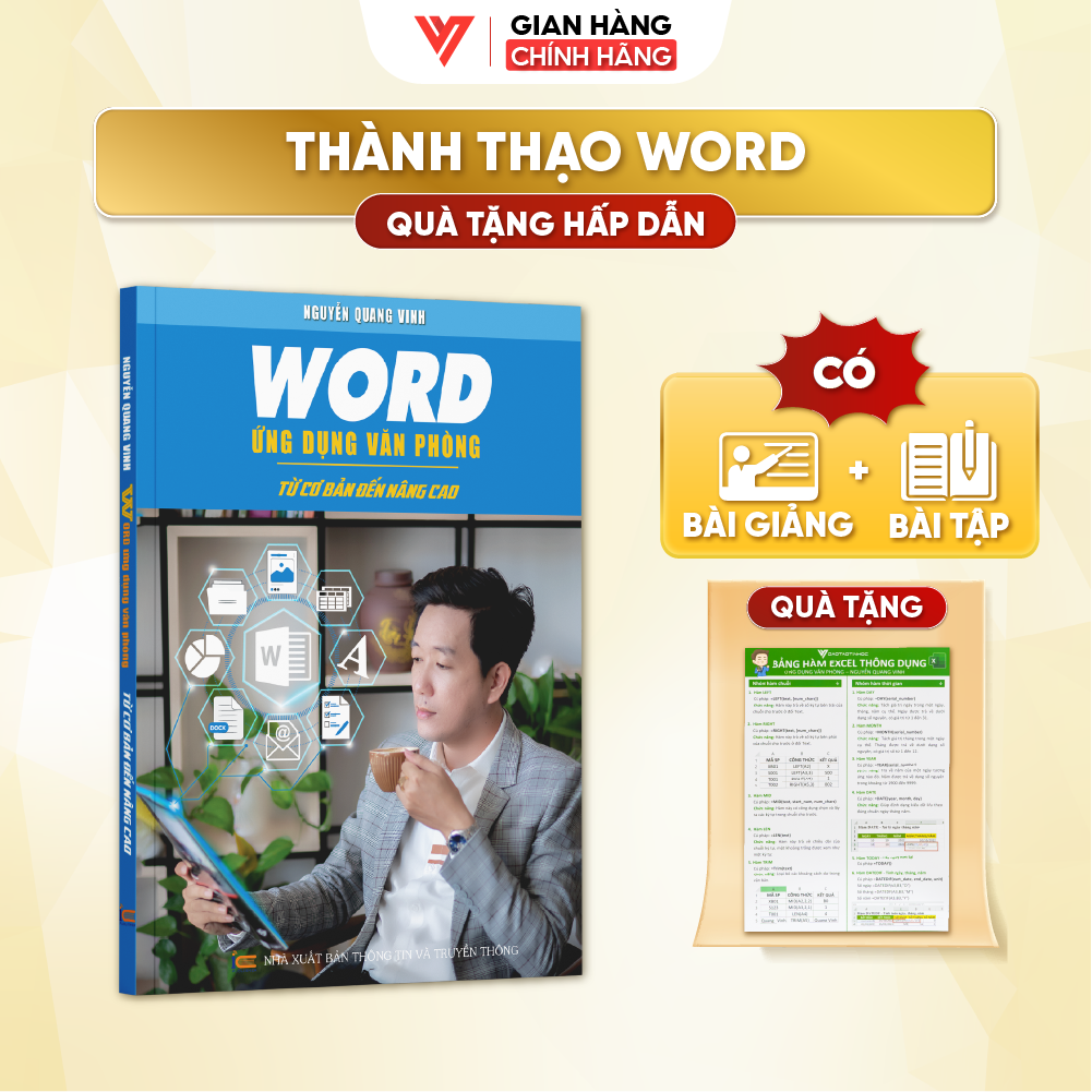Sách Word ĐÀO TẠO TIN HỌC Ứng Dụng Văn Phòng Từ Cơ Bản Đến Nâng Cao Kèm Theo Khóa Học Online