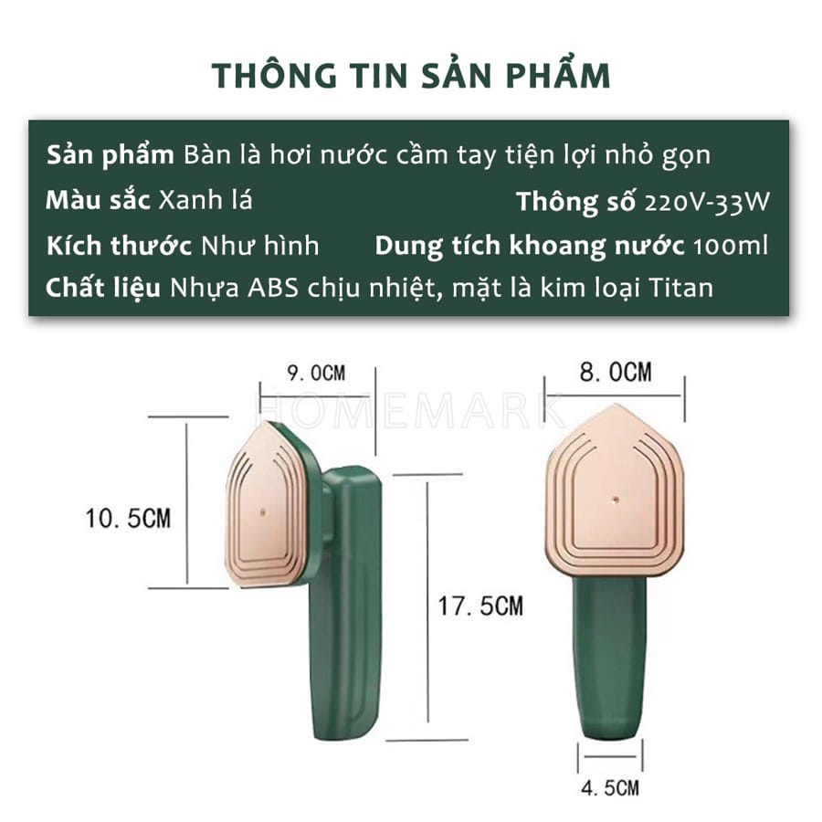 Bàn Là Hơi Nước Cầm Tay Mini Du Lịch, Bàn Ủi Hơi Nước Gấp Gọn Tiện Ích Cho Gia Đình, Dễ Dàng Mang Theo - HÀNG CHÍNH HÃNG MINIIN