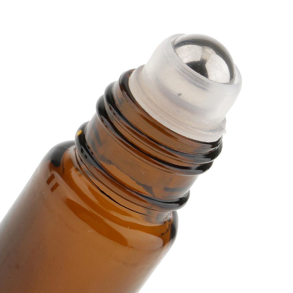 6 Miếng 10ml Thủy Tinh Rỗng Cuộn Trên Chai Cho Nước Hoa Thiết Yếu