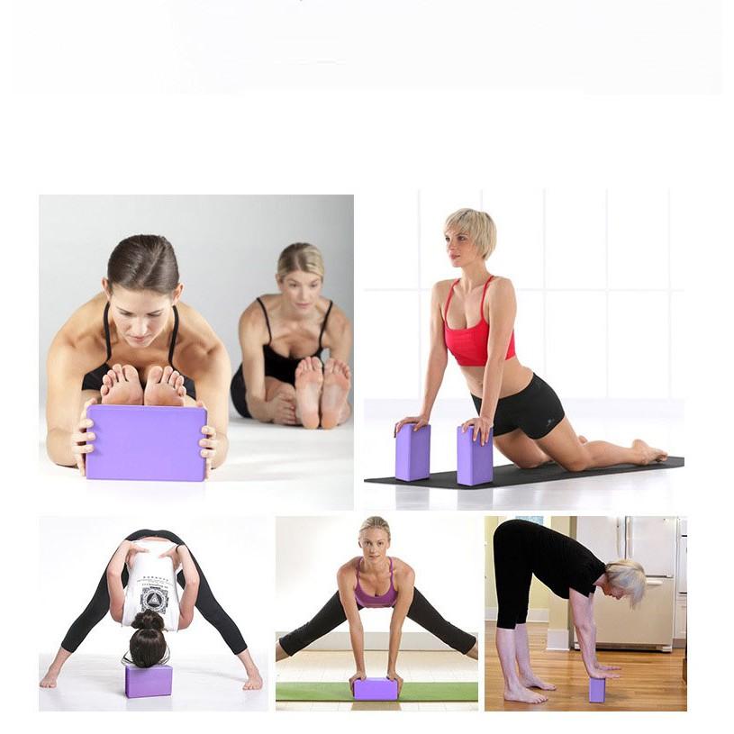 Cục gạch tập yoga Sporty gạch xốp chất liệu EVA chống trơn trượt, nặng và đàn hồi tốt