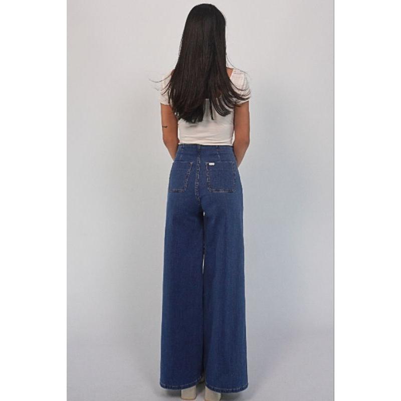 Quần Jean cạp cao ống suông SJP02, chất vải cotton đẹp, phong cách lịch sự - trẻ trung_ thương hiệu Samma Jeans.