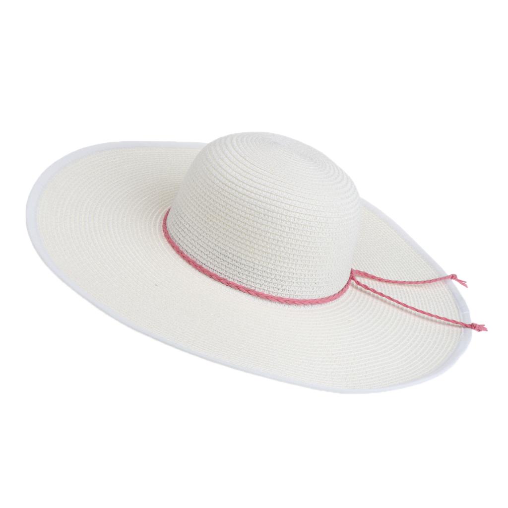 Lightweight Foldable Women's Big Brim Sun Hat Roll up Beach Cap Straw Hat