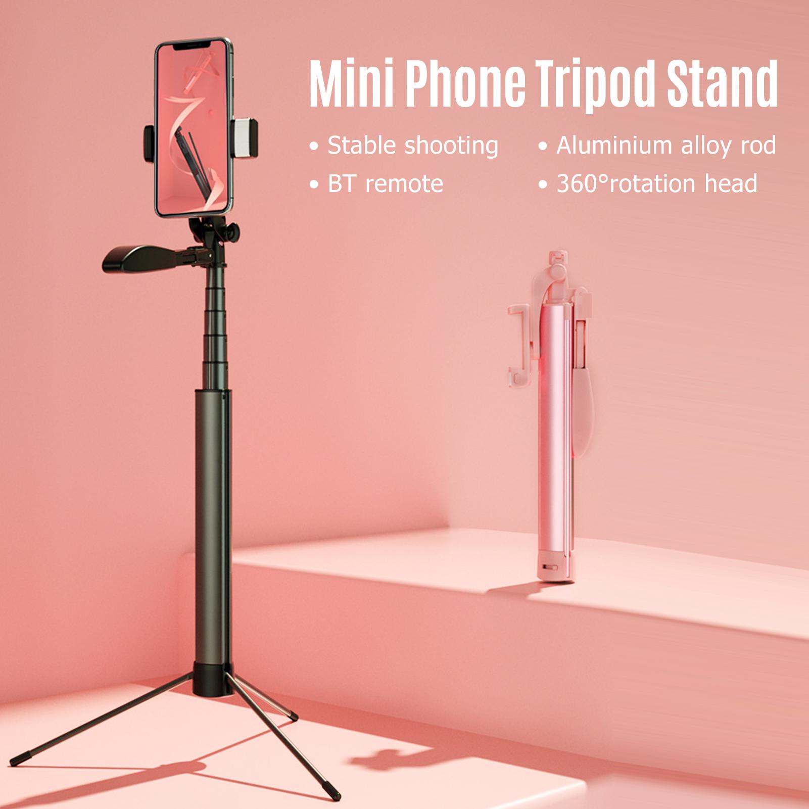 Chân đế chụp ảnh tự sướng di động ổn định cầm tay với BT Remote Fill Light Đầu xoay 360 °