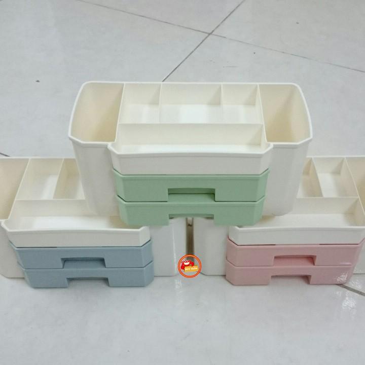 Kệ nhựa đựng mỹ phẩm mẫu mới 2 ngăn kéo