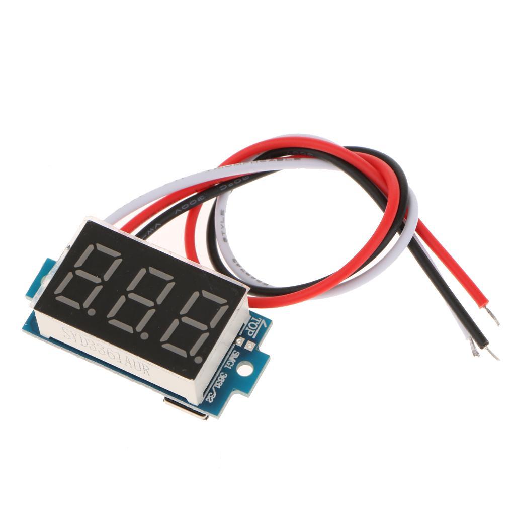 3 Wire DC3.5-30V Digital Volt Meter Car Motor 0.36'' LED