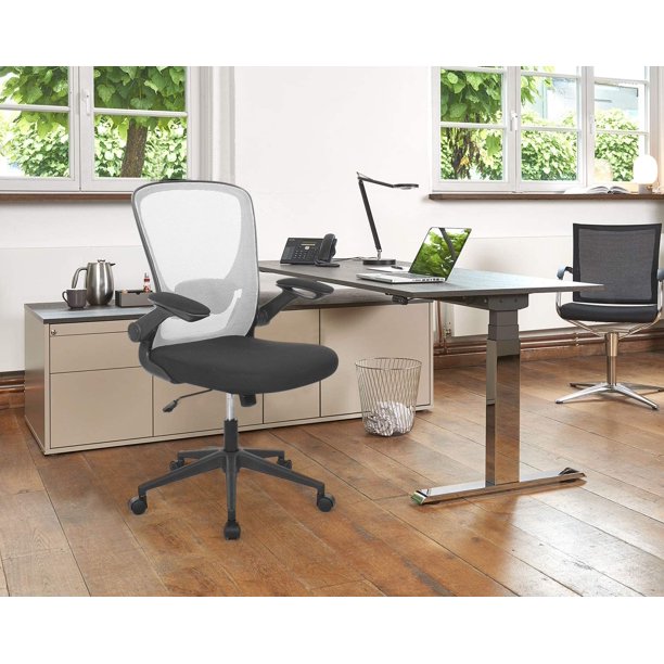 Ghế Làm Việc Lưới Chân Xoay Tay Mở Gập AMA-518-M