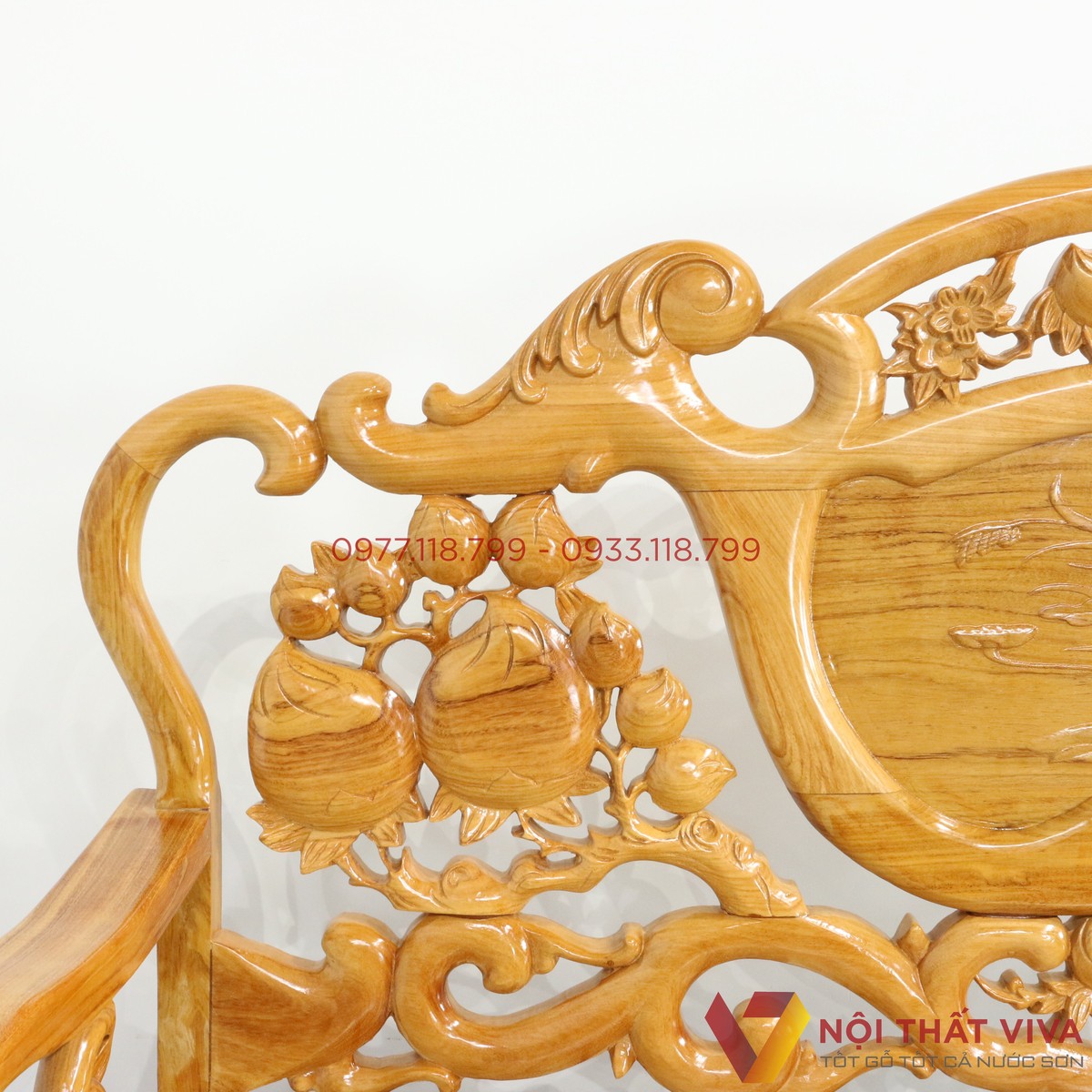 Bộ Bàn Ghế Salon Gỗ Gõ Đỏ Chuông Đào 6 Món Đẹp Hiện Đại