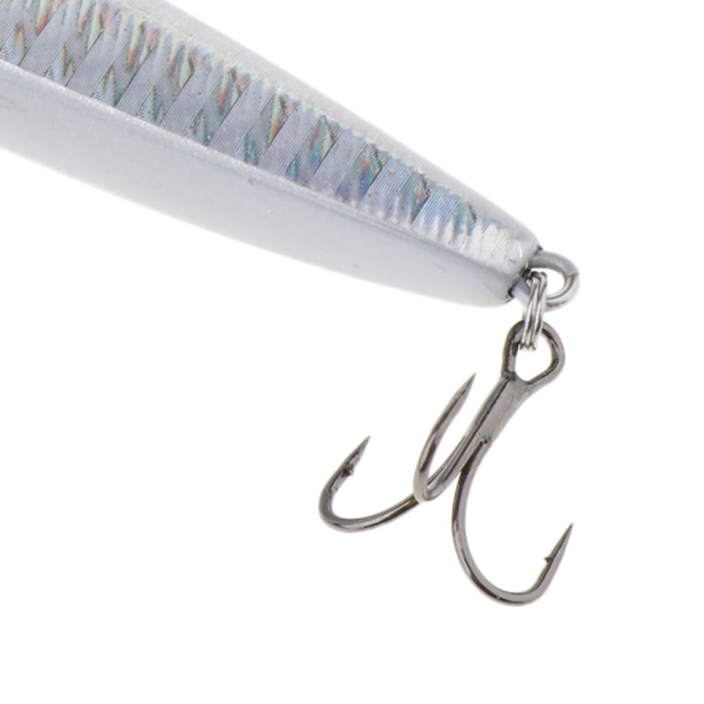 Fishing Lure Bait 7.5cm-2.95"/10g Lead Fish Baits Nickel Jigging Silver