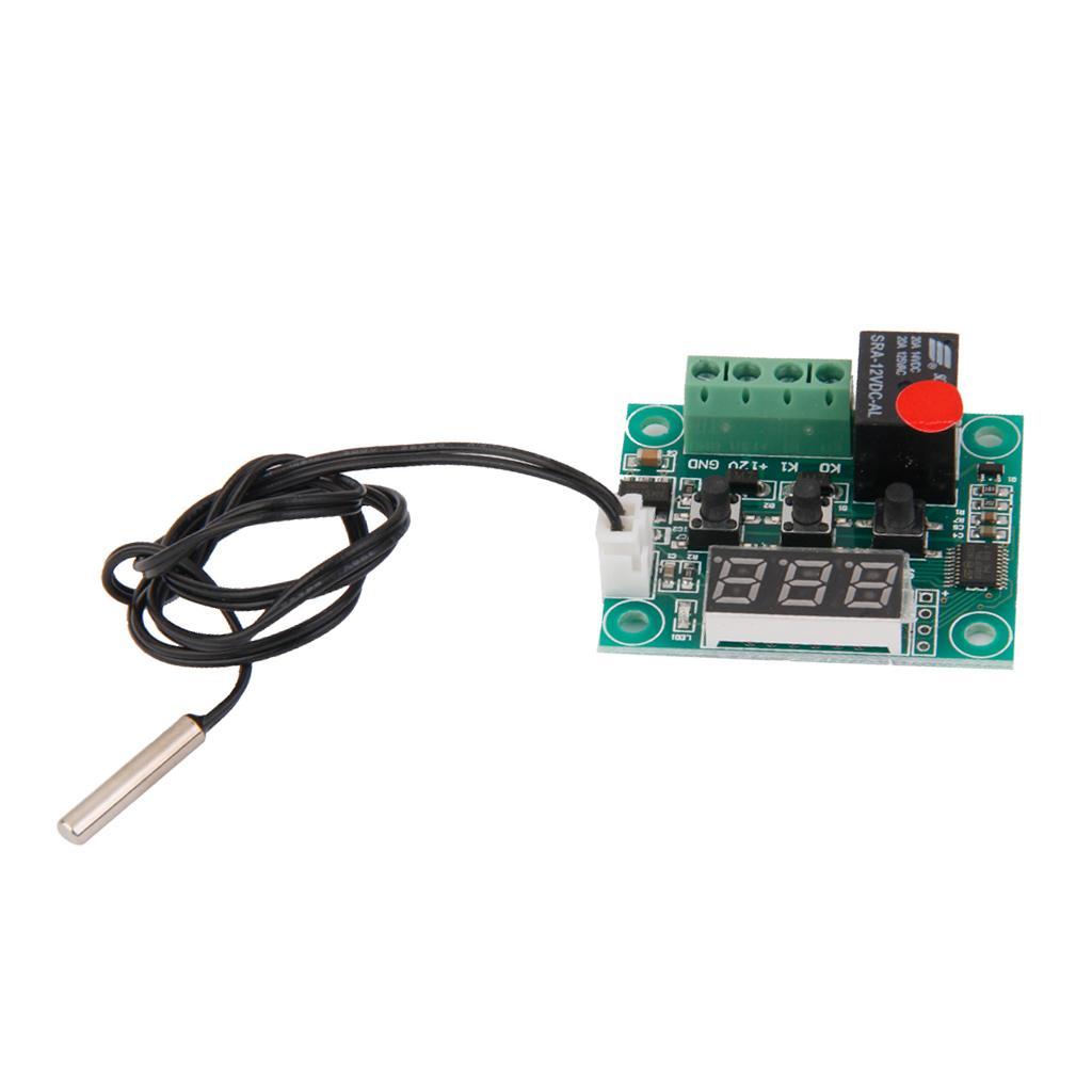12V DC Digital Temperature Controller Board - Micro Digital Thermostat, (-50-110°C ) Electronic Temp Control Module Switch
