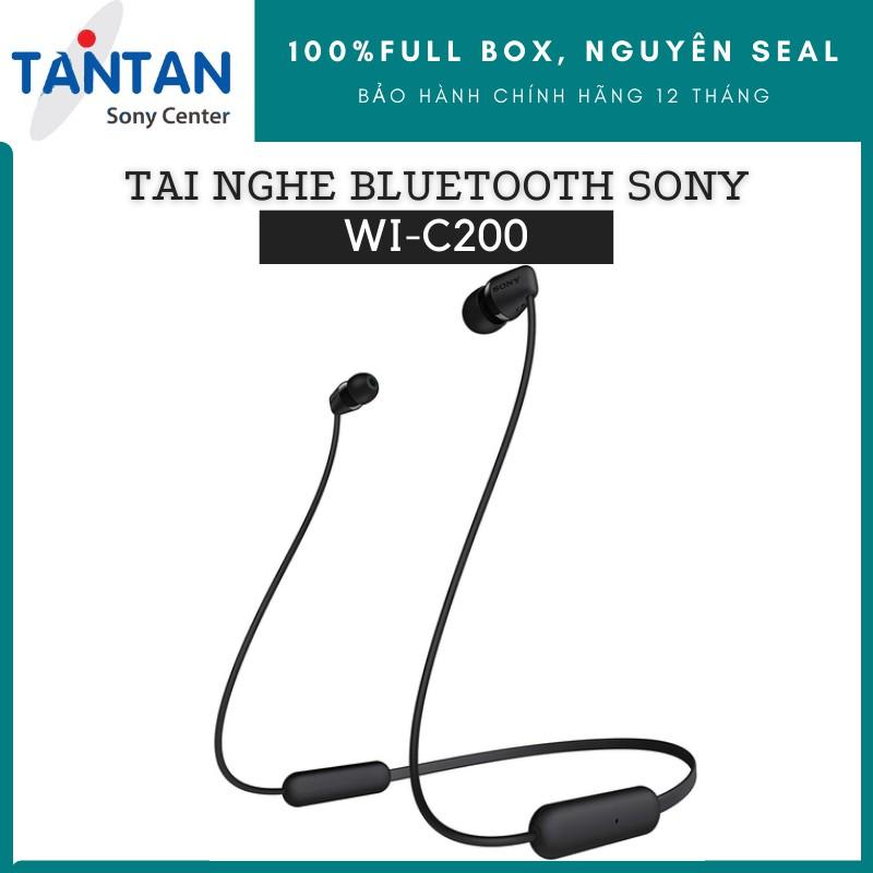 Tai Nghe BLUETOOTH Sony WI-C200 | Siêu nhẹ 19g - Pin 15h - Sạc nhanh - Nghe gọi chất lượng cao - Âm thanh đậm chất | Hàng Chính Hãng