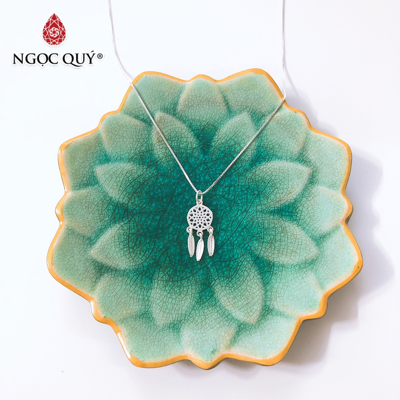 Dây chuyền bạc mặt dream catcher - Ngọc Quý Gemstones